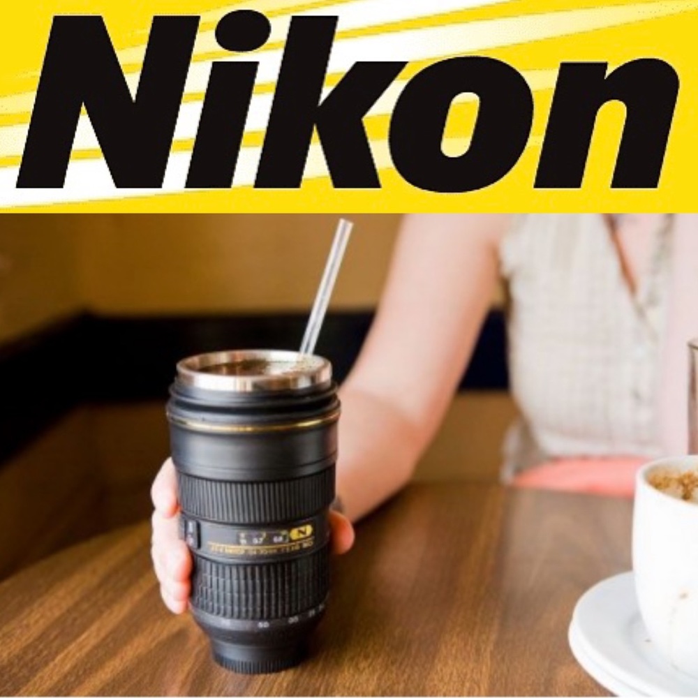 Free Gift‎ NIKON 24-70MM Lens Cup Insulated Stainless Tumbler Travel Mug